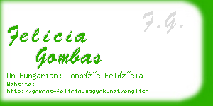 felicia gombas business card